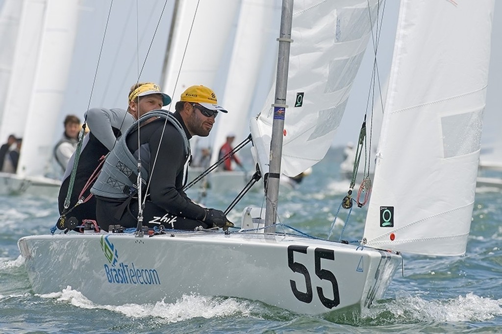 Robert Scheidt / Bruno  Prada (BRA) In 3rd place overall - Star Worlds 2008 Miami © Fried Elliott http://www.friedbits.com